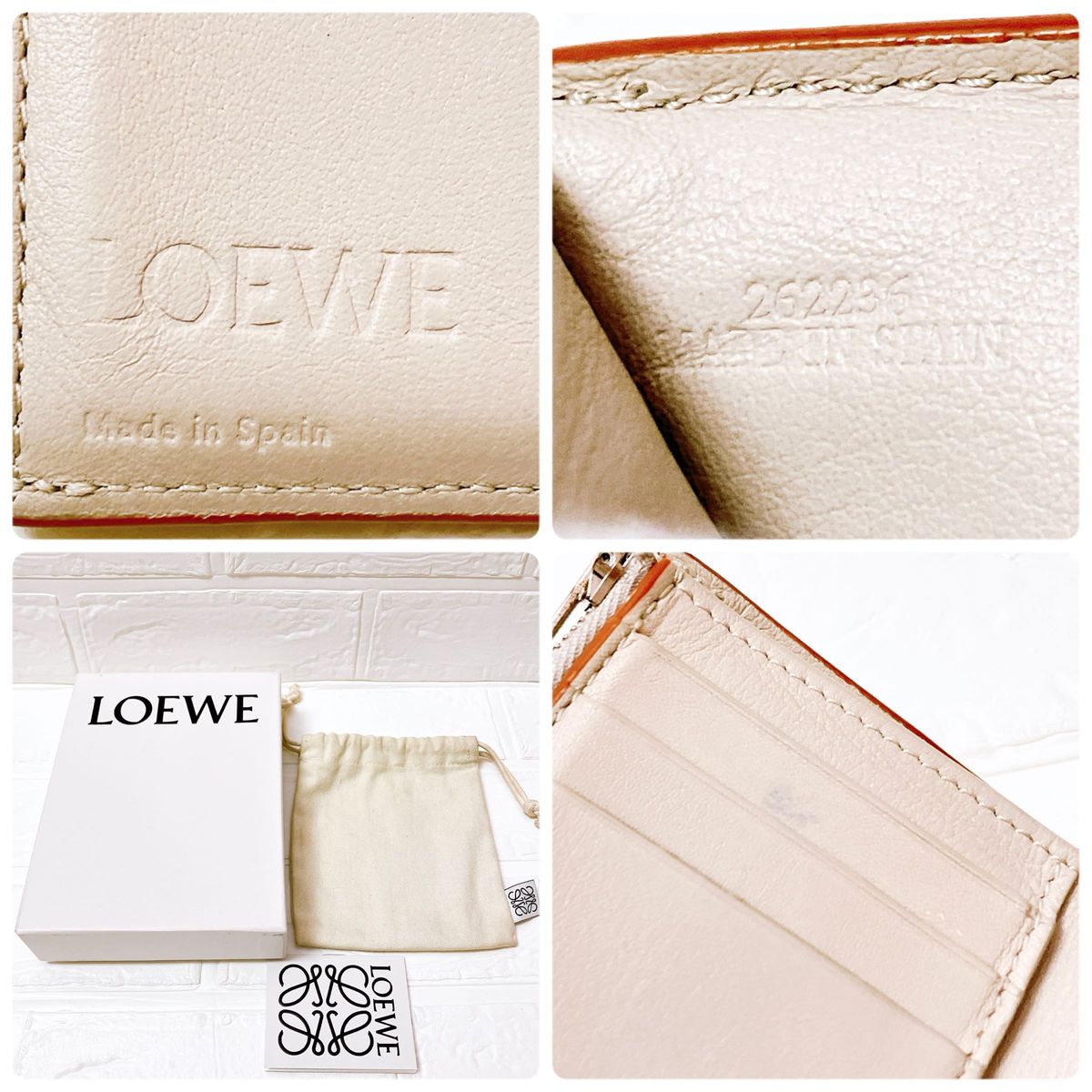 ロエベ LOEWE アナグラム コンパクト 折り財布 レザー SB28 レディース  三つ折り財布  本革 ウォレット