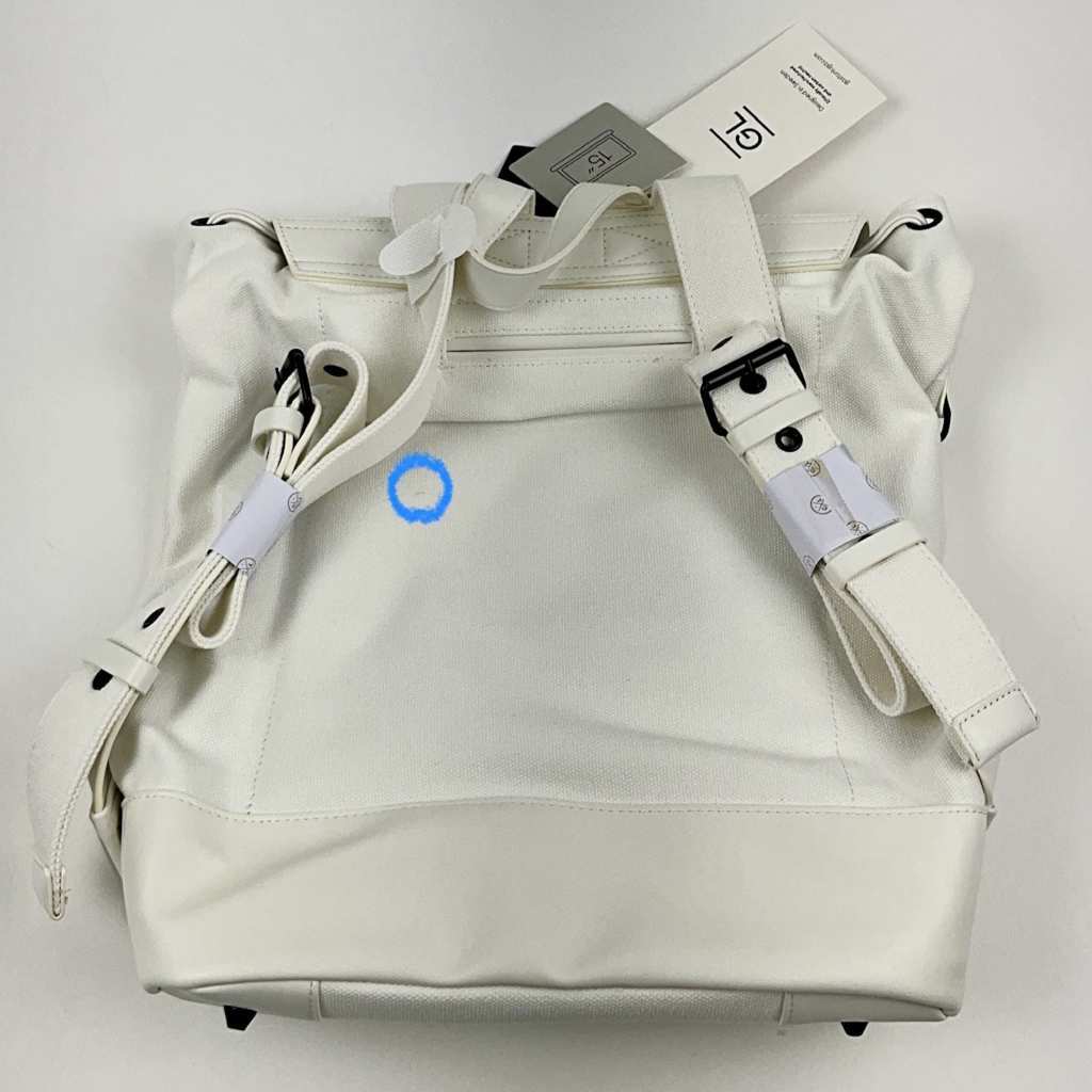  Gaston Roo ga backpack rucksack 3 point set unused goods Praper White Cotton Canvas/Parlan Brown/Sand Nylon vi - gun leather 