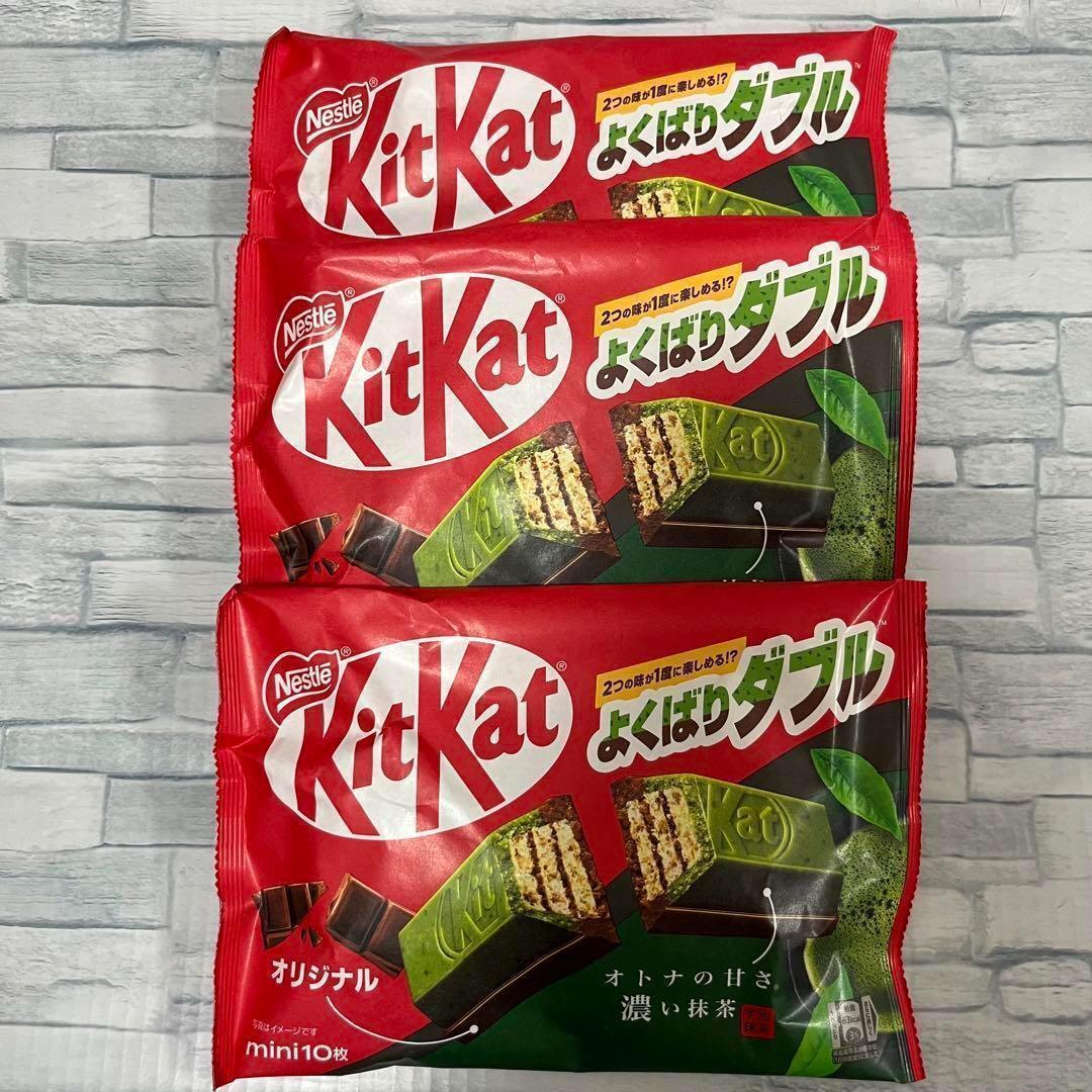 ネスレ キットカット ミニ よくばりダブル（濃い抹茶 & オリジナル）10枚入り ×3袋　kitkat mini チョコレート_画像1