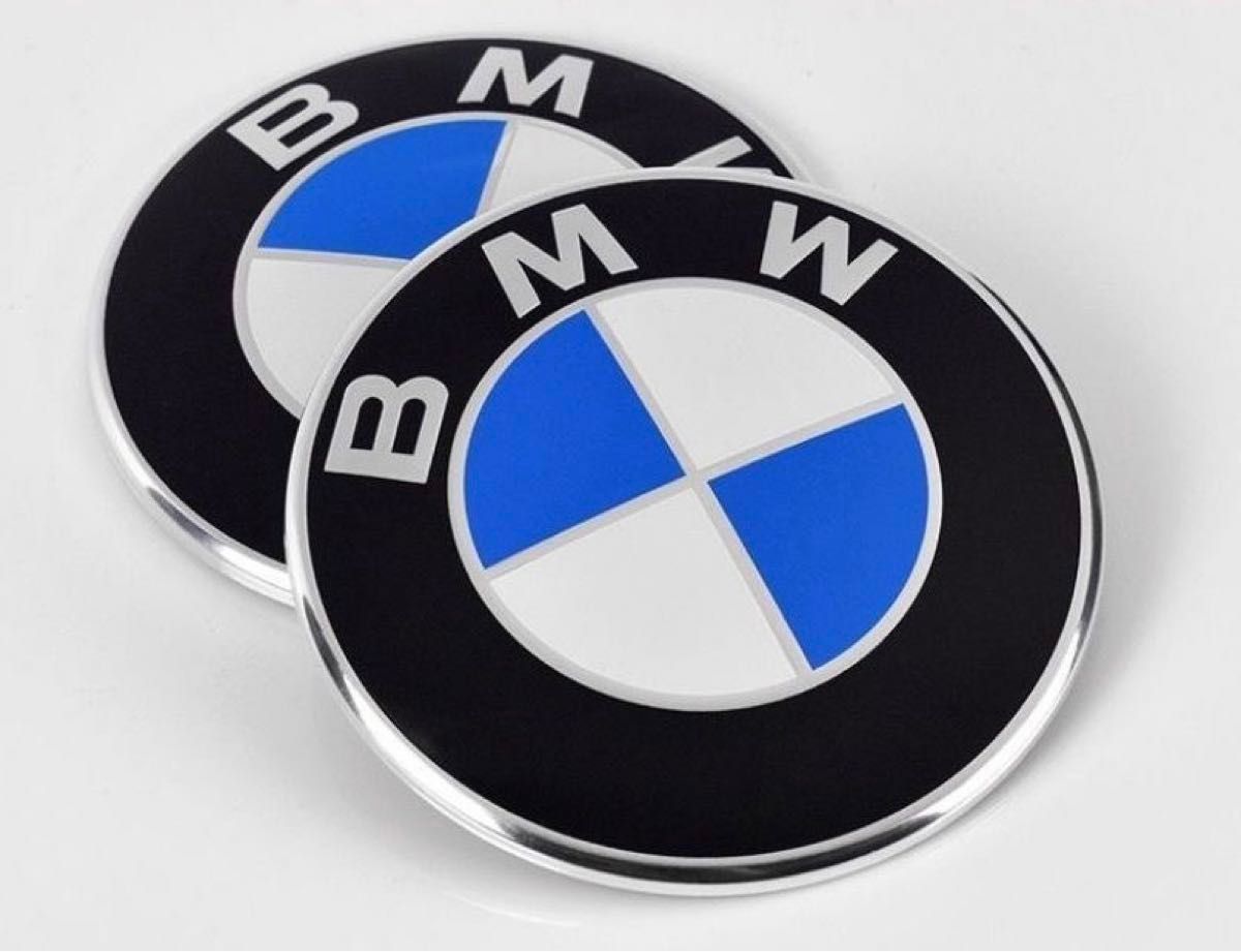 BMW ボンネットエンブレム　マスコット　82mm 青白