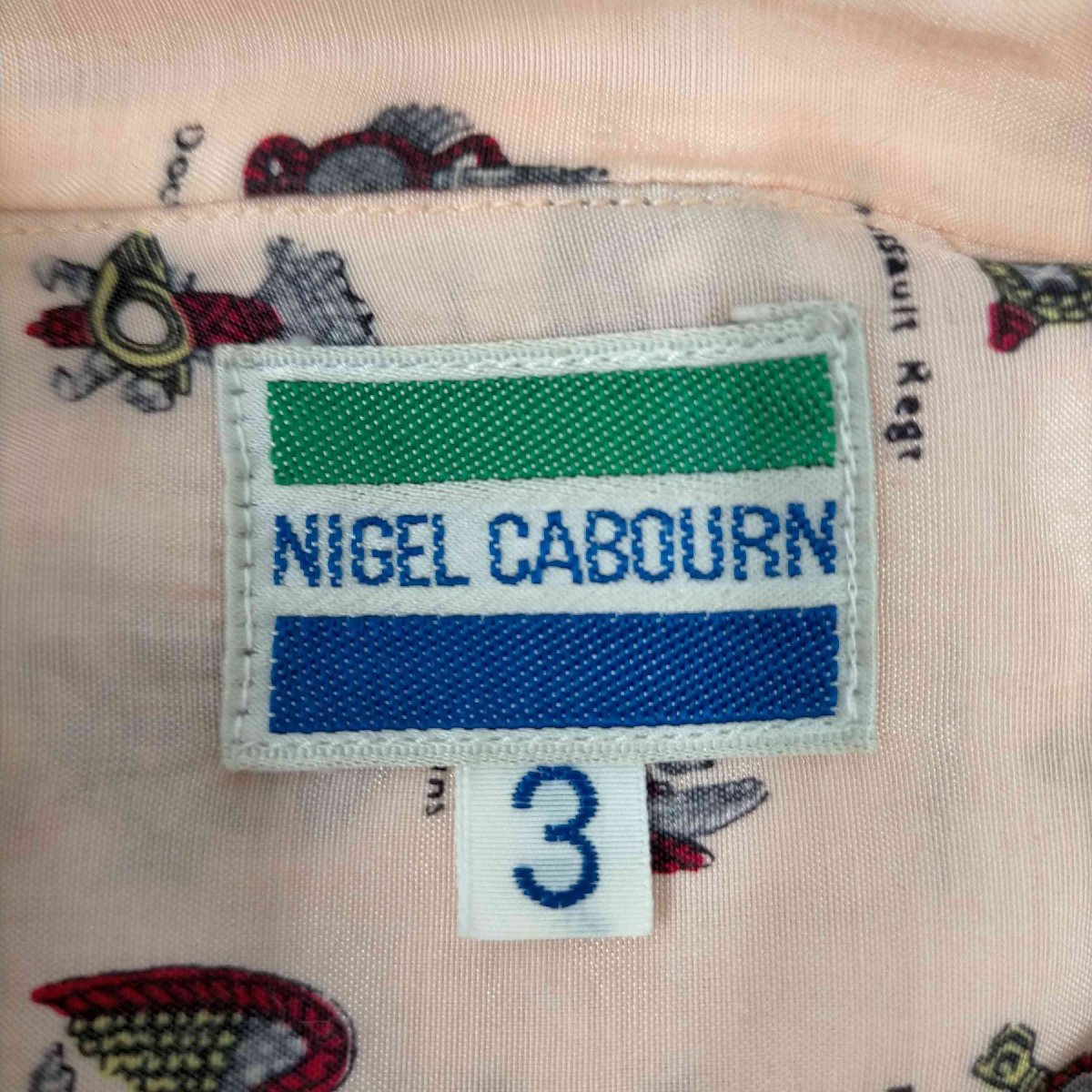 NIGEL CABOURN(ナイジェルケーボン) 初期タグ レーヨン 総柄 L/Sシャツ メンズ JPN： 中古 古着 0847_画像6