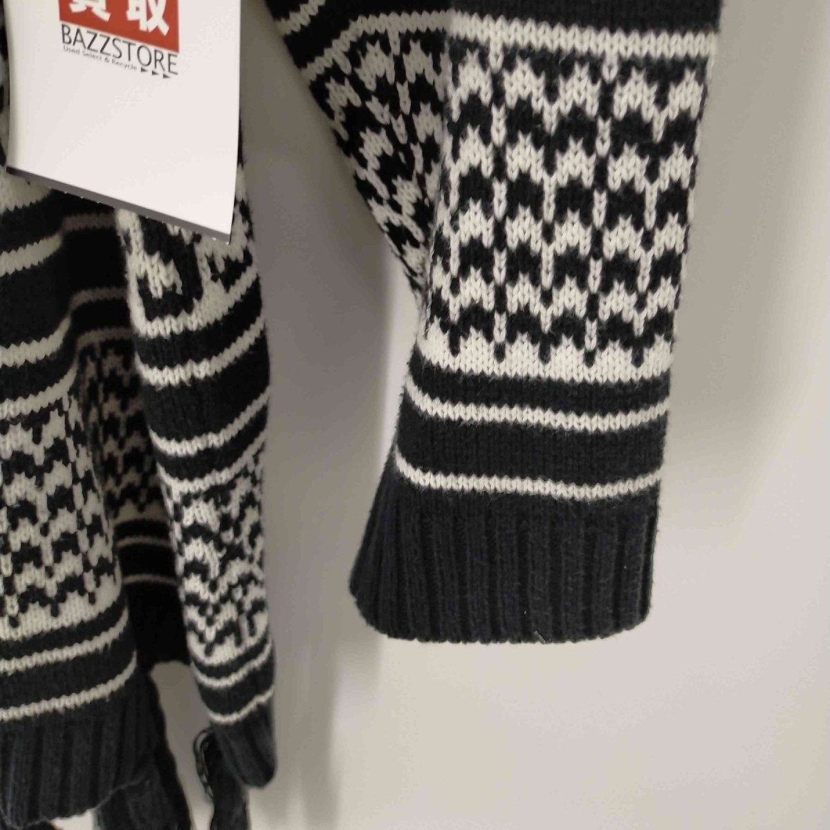 banal chic bizarre(バナルシックビザール) 千鳥格子 AFGHAN KNIT アフガンニ 中古 古着 0144_画像4