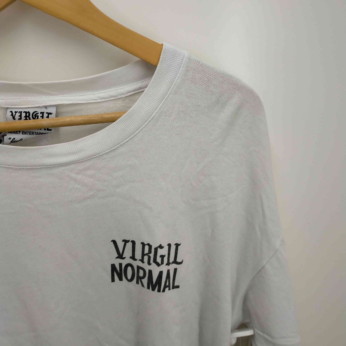 VIRGIL NORMAL(ヴァージルノーマル) クルーネック背面ビッグプリントTシャツ メンズ JPN： 中古 古着 0744_画像4