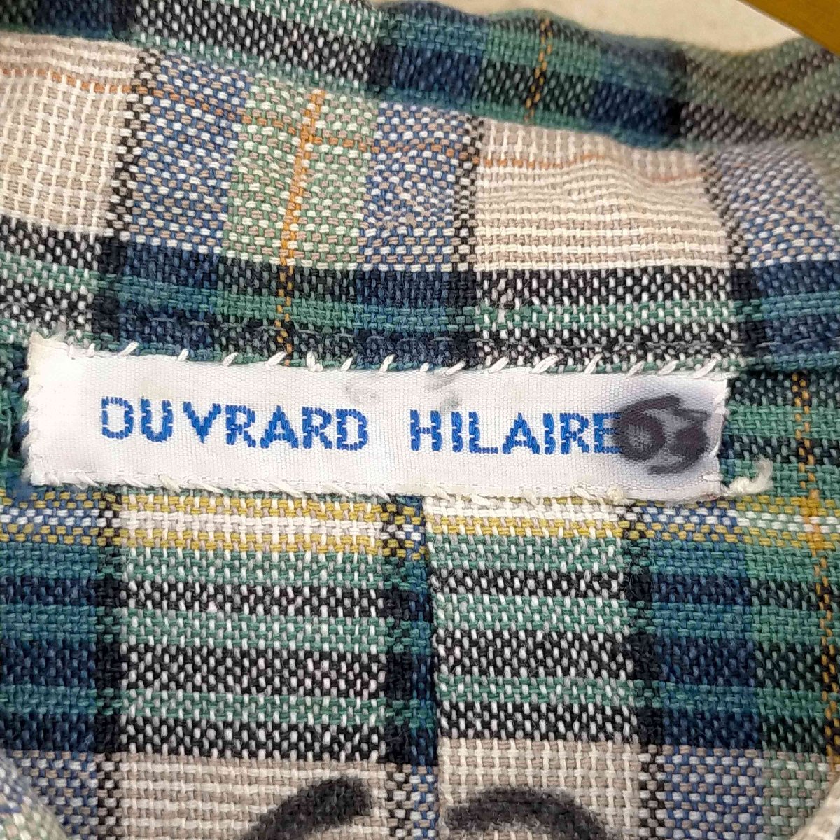 USED古着(ユーズドフルギ) OUVRARD HILAIRE チェック柄グランパシャツ メンズ 表記無 中古 古着 1144_画像6