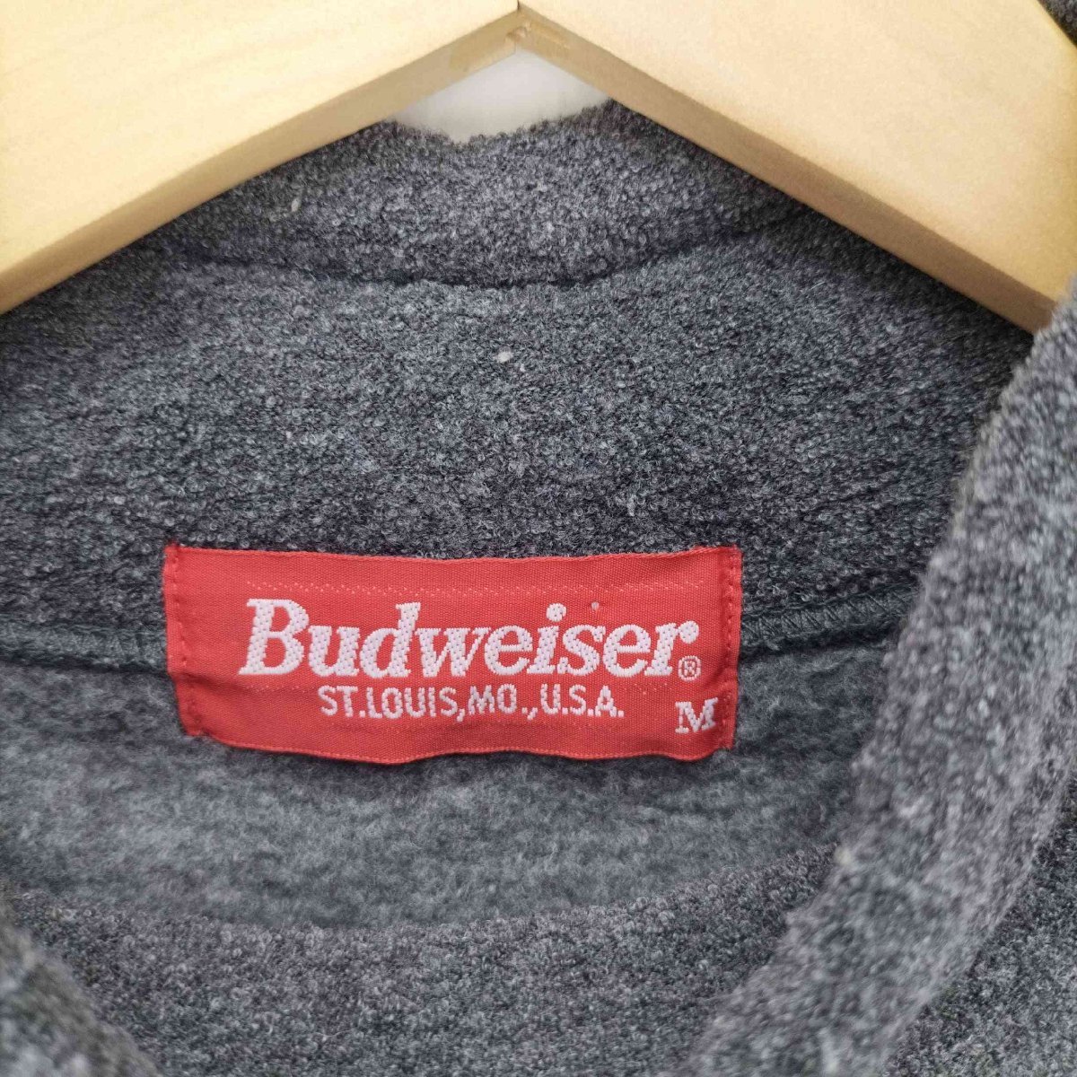 Budweiser(バドワイザー) ロゴ ワッペン 刺繍 パイル ボトルネック プルオーバー メンズ im 中古 古着 0803_画像6