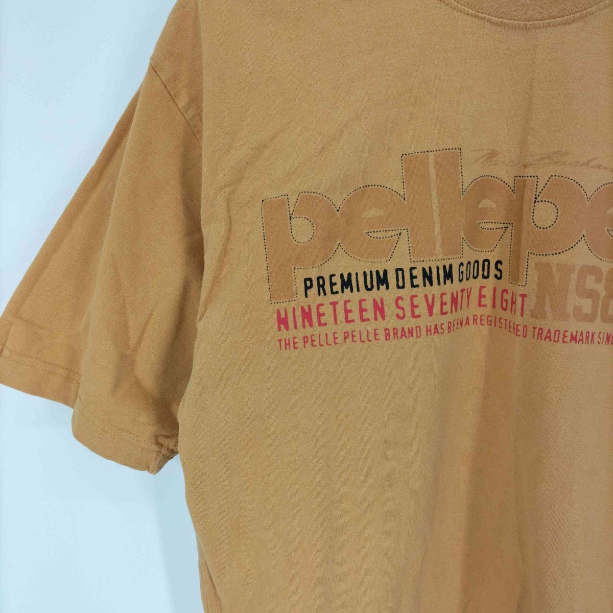 pelle pelle(ペレペレ) 90-00S ロゴプリント S/S Tシャツ メンズ import：X 中古 古着 0226_画像4