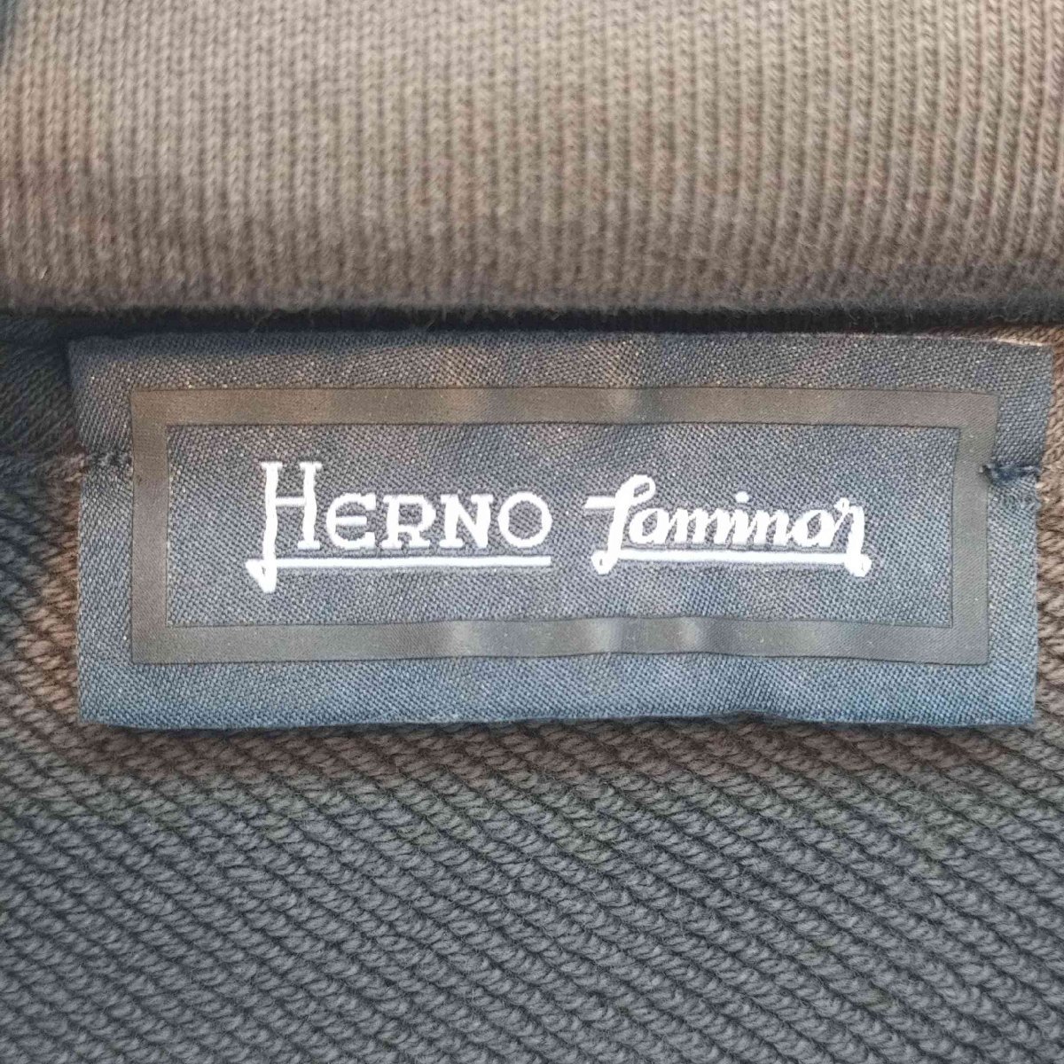 Herno(ヘルノ) Laminar ラミナー エンボス ロゴ スウェット プルオーバーパーカ メンズ 中古 古着 0605_画像6