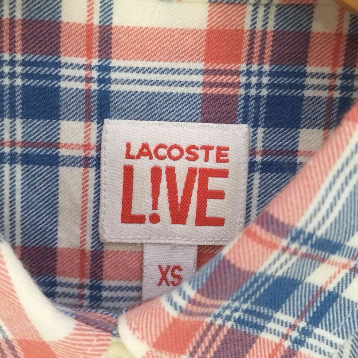 Lacoste Live(ラコステライブ) ロゴワッペン タータンチェックシャツ レディース import 中古 古着 0454_画像6