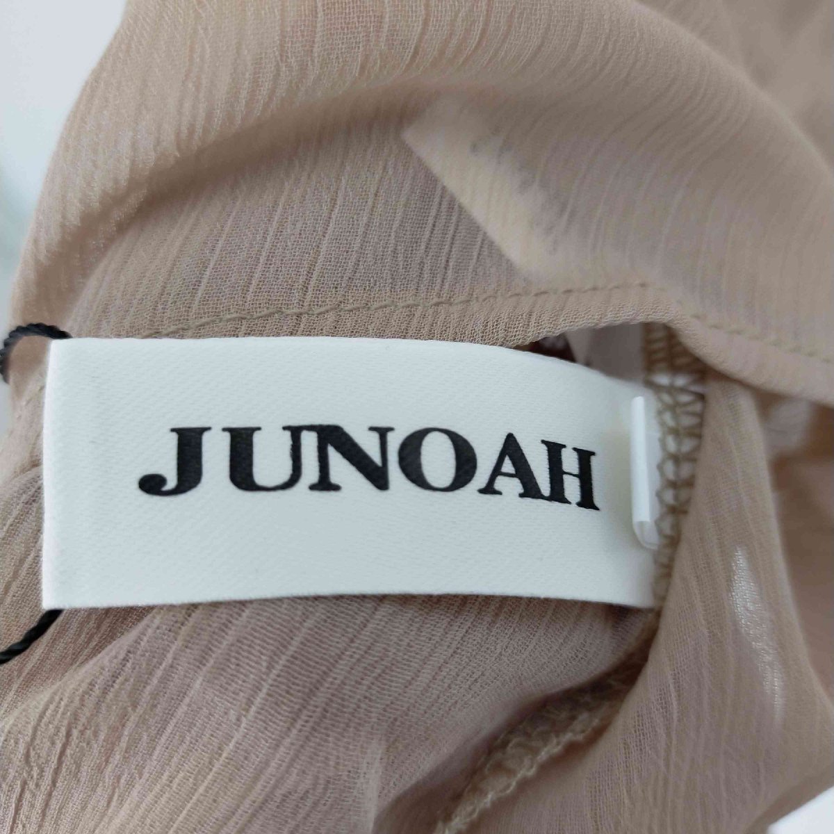 JUNOAH(ジュノア) バルーンスリーブシースルーブラウス レディース JPN：M 中古 古着 0514_画像6