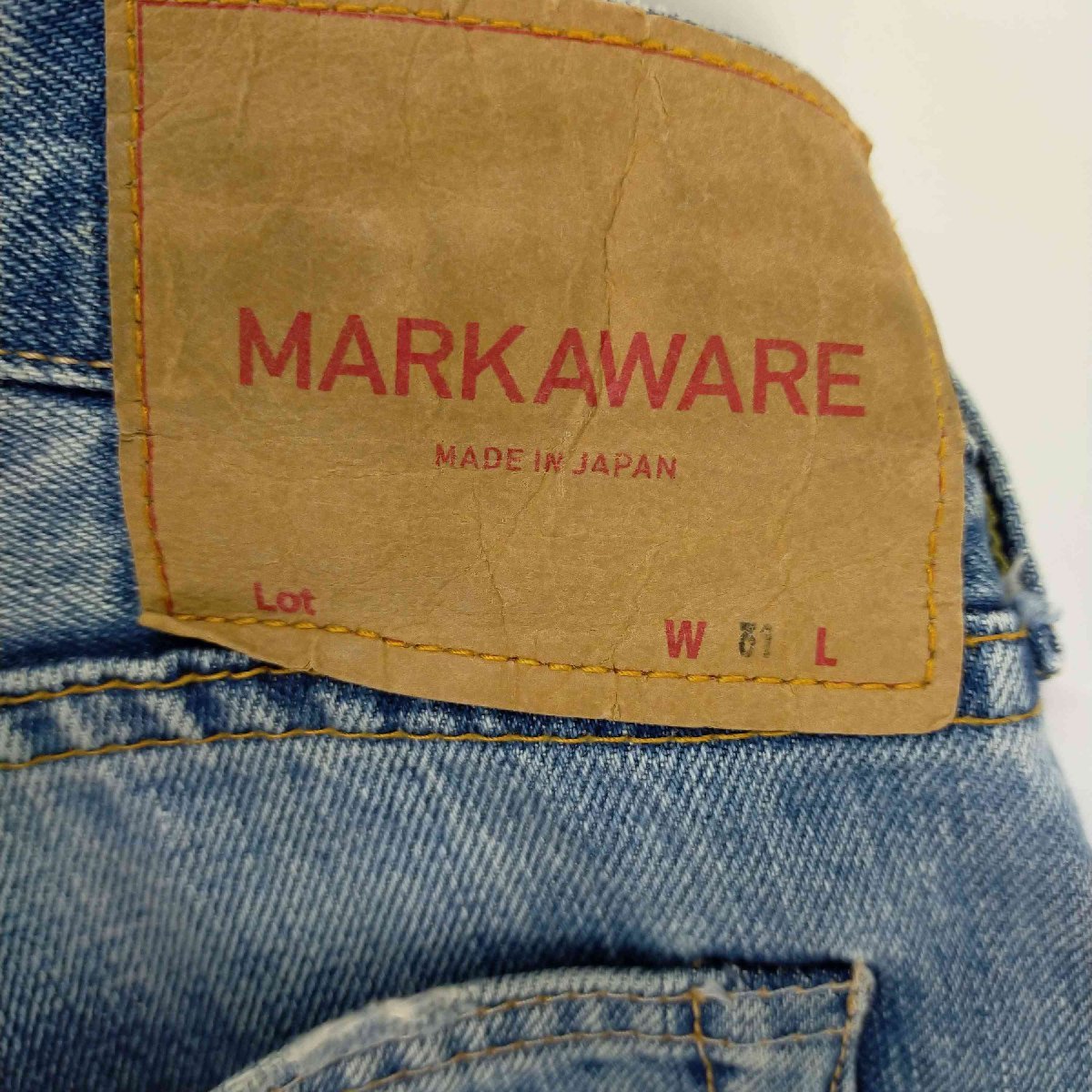 markaware(マーカウェア) 9年製造 デニムパンツ 赤耳 メンズ 3（W31） 中古 古着 0227_画像6