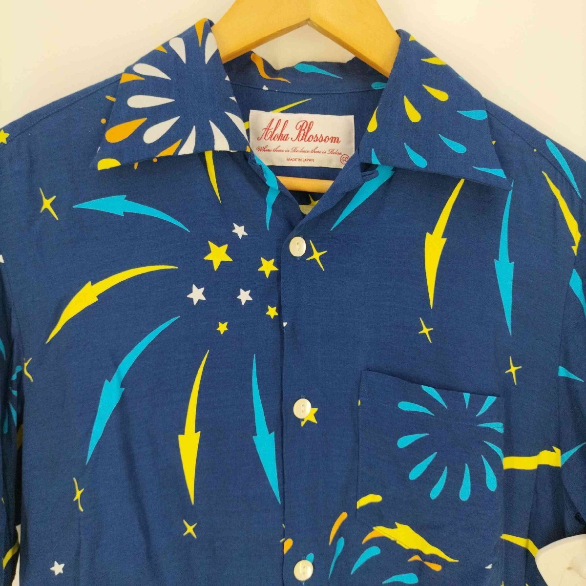 Aloha Blossom(アロハブロッサム) HANABI ALOHA SHIRT ハナビアロハシャツ 中古 古着 0346_画像3