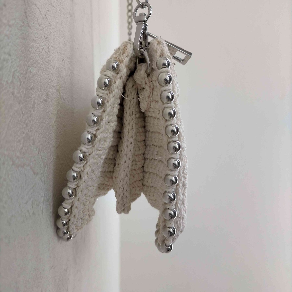 ZARA(ザラ) STUDDED MACRAME WALLET CROSSBODY BAG レディース 表 中古 古着 0502_画像4