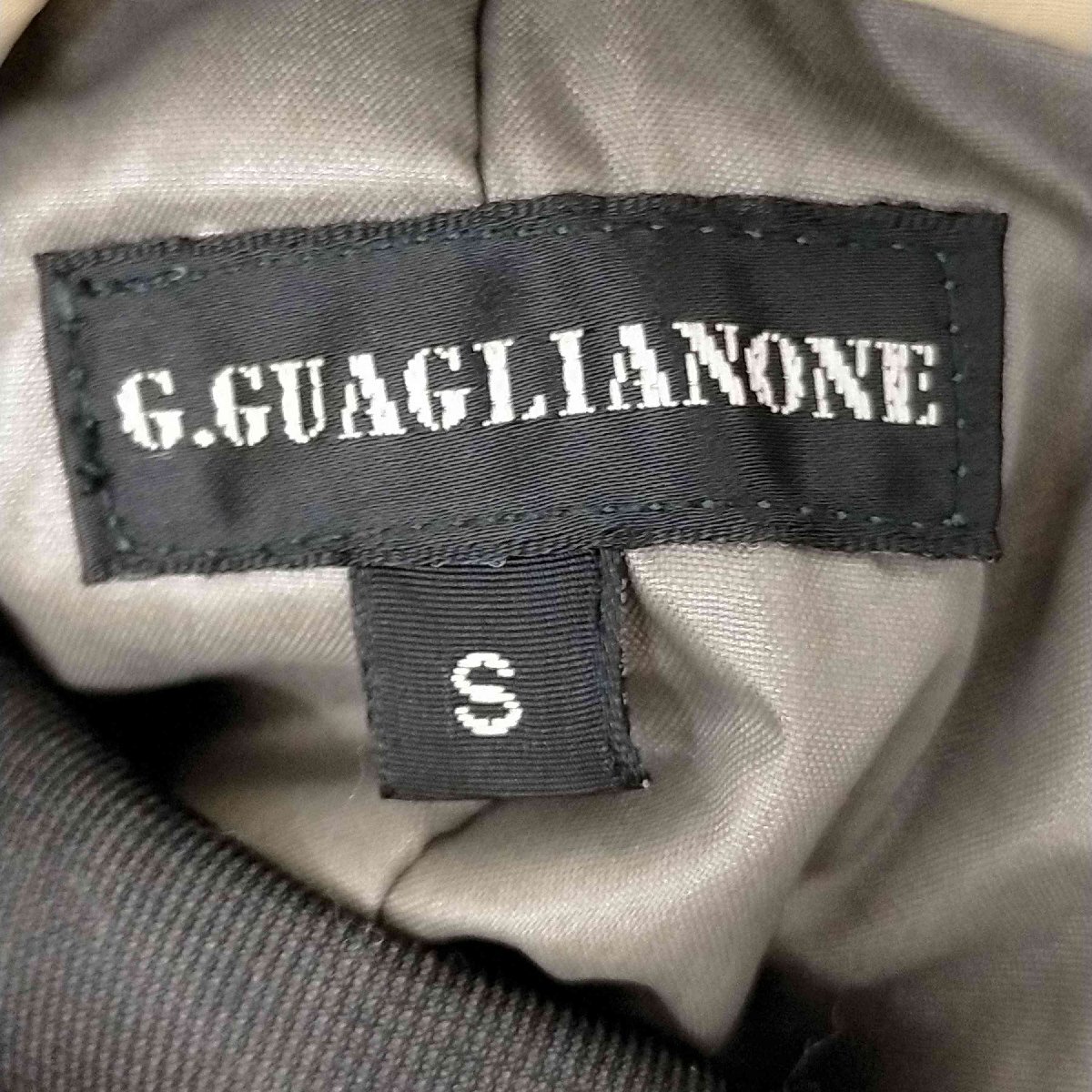 G.GUAGLIANONE(ジャンニガリアノーネ) イタリア製 ファー衿 ライナー取り外し ブルゾン メン 中古 古着 0627_画像6