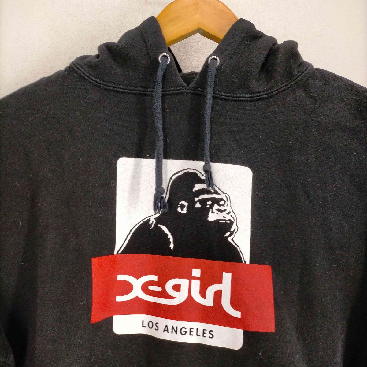 X-girl(エックスガール) XLXG BOX LOGO SWEAT HOODIE レディース JPN： 中古 古着 0128_画像3