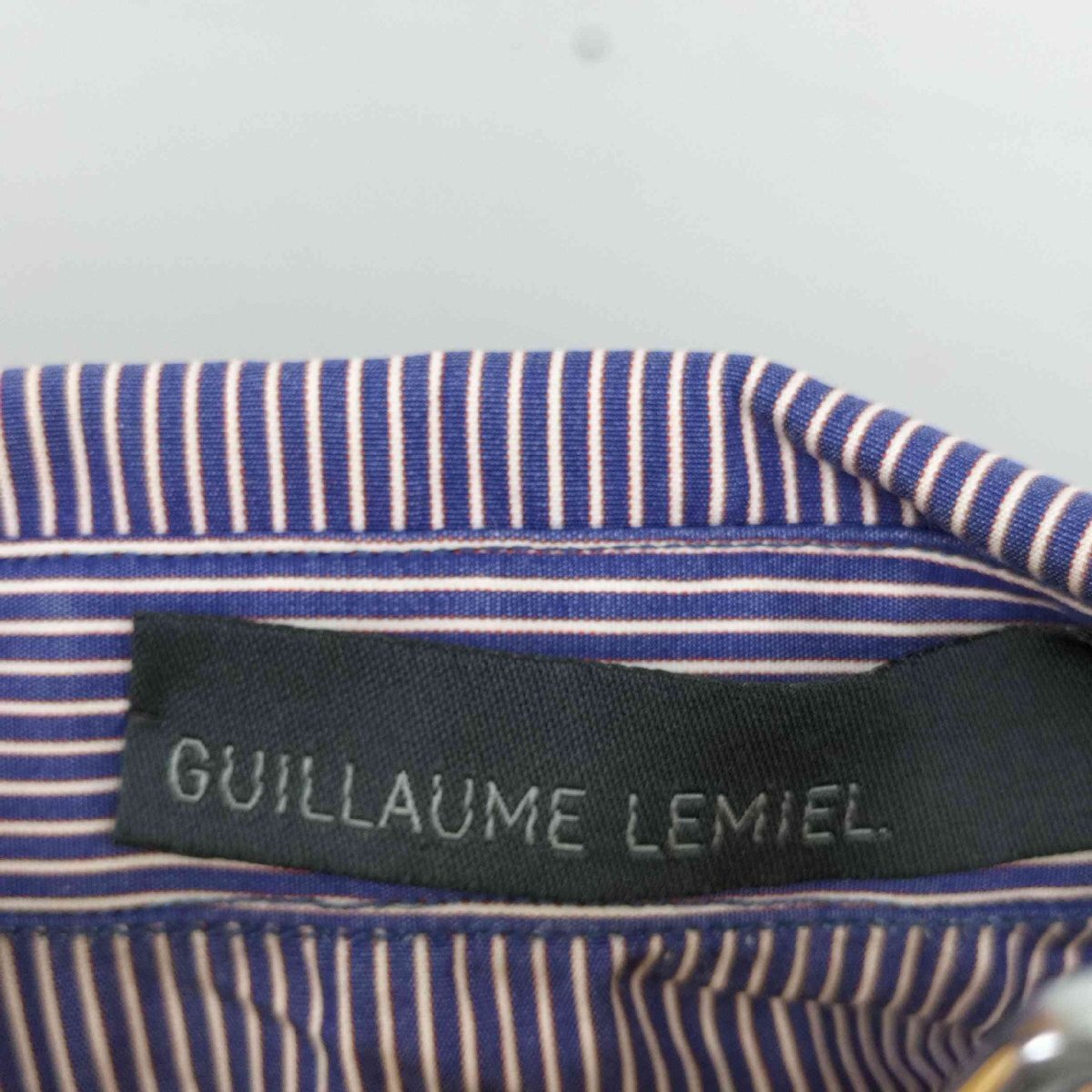 GUILLAUME LEMIEL(ギヨームルミエール) ストライプ柄シャツ メンズ M 中古 古着 0804_画像6