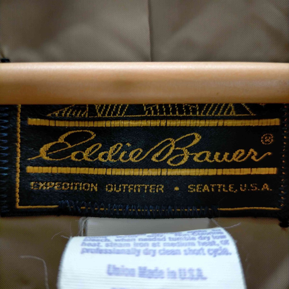 Eddie Bauer(エディーバウアー) 80s USA製 黒タグ 比翼ステンカラーコート メンズ 中古 古着 0548_画像6