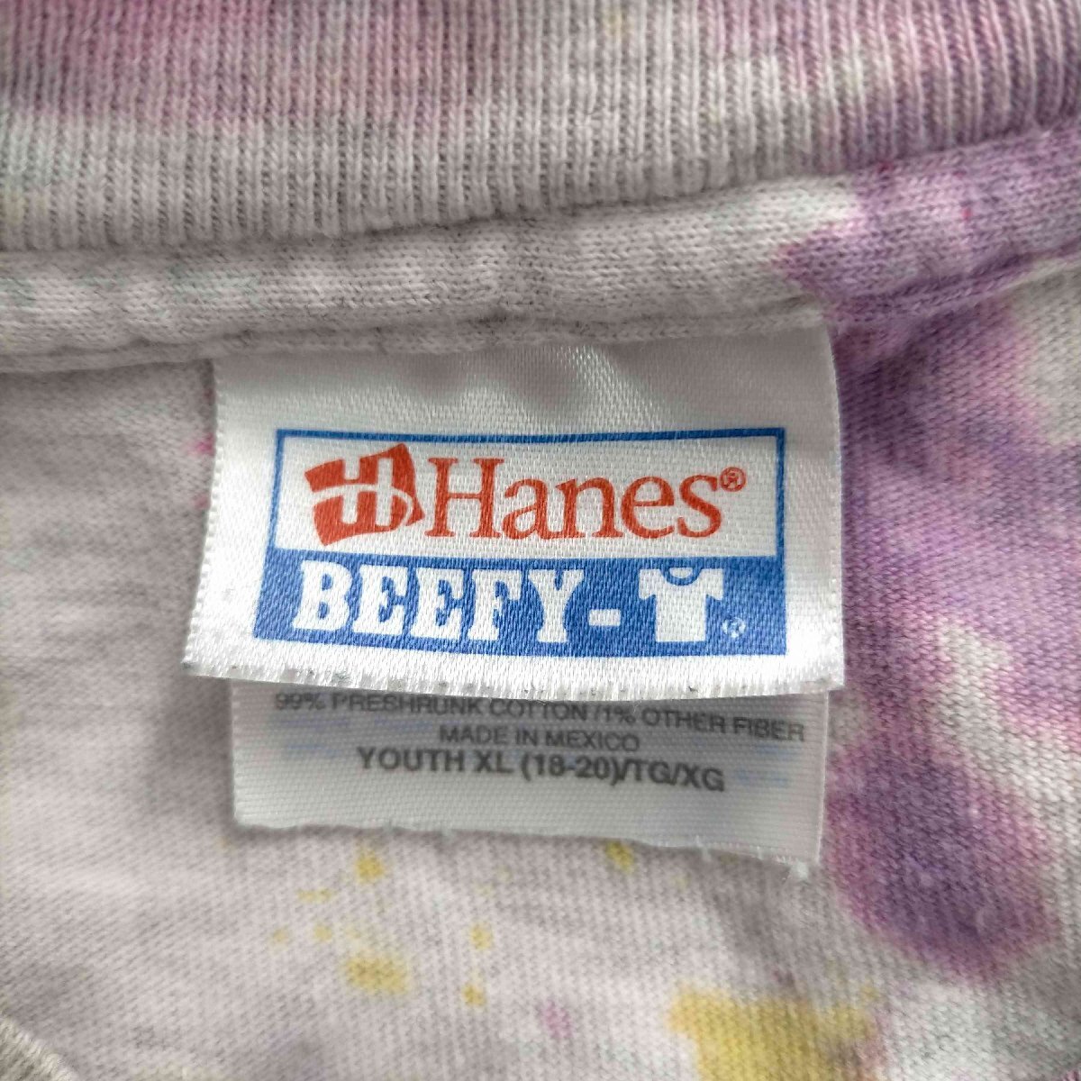 Hanes(ヘインズ) BEEFY メキシコ製 タイダイ染 クルーネックTシャツ メンズ import：X 中古 古着 0724_画像6