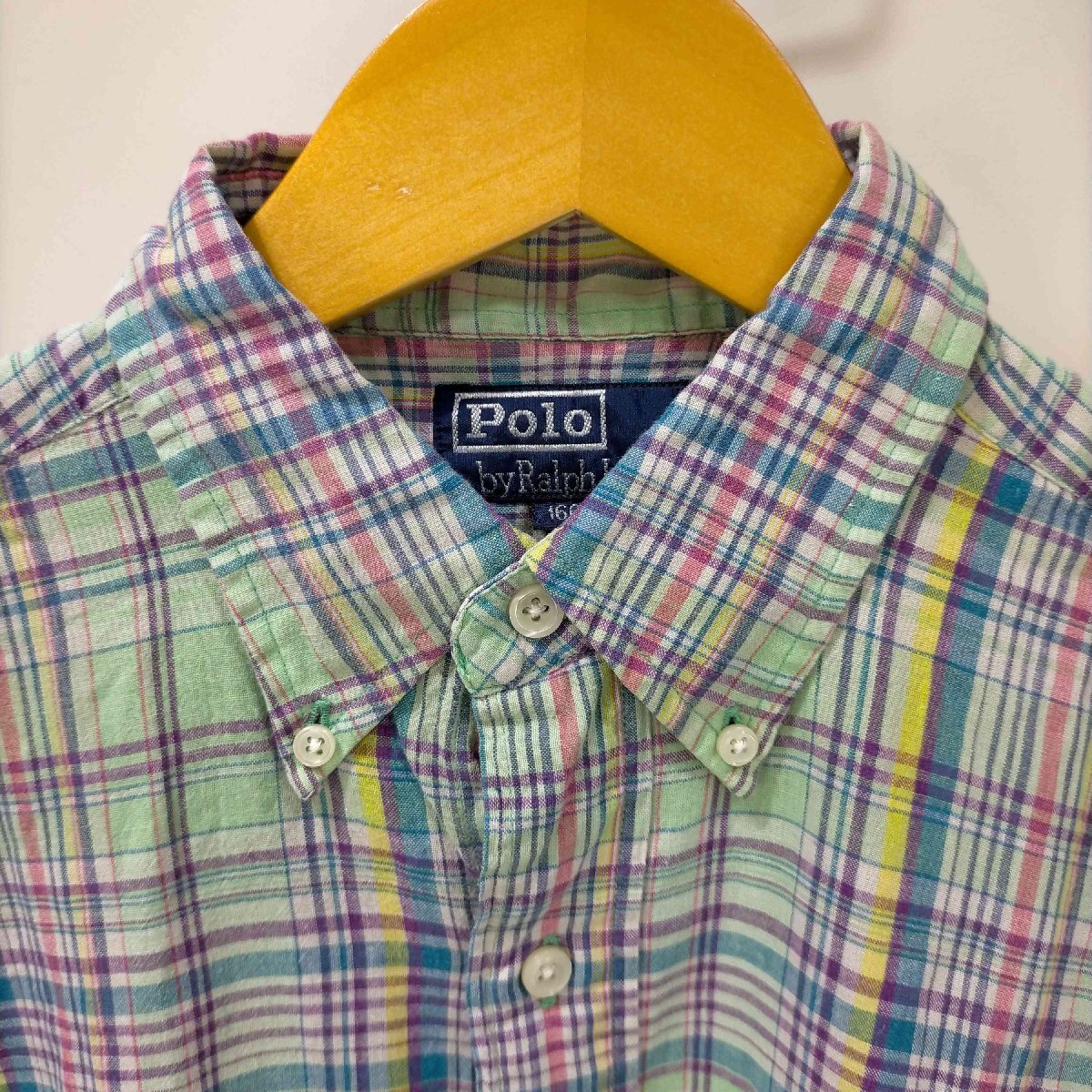 Polo by RALPH LAUREN(ポロバイラルフローレン) BDチェックシャツ メンズ 160 中古 古着 1053_画像3
