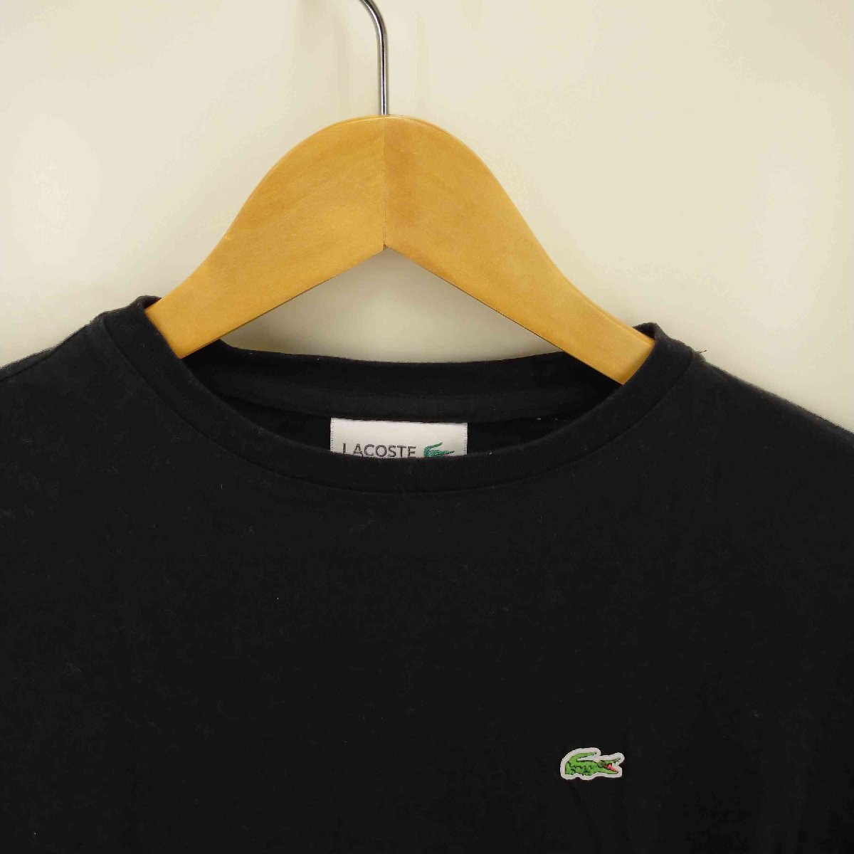 LACOSTE(ラコステ) ロゴ刺繍 クルーネックロングスリーブTシャツ レディース XXS 中古 古着 0506_画像3