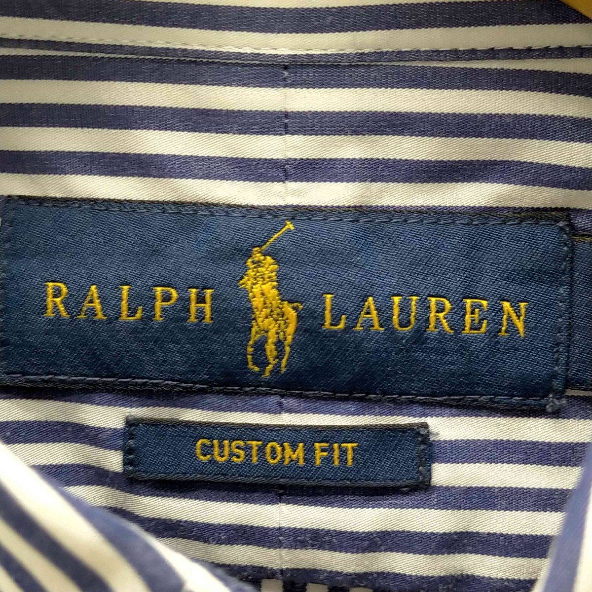 RALPH LAUREN(ラルフローレン) L/S CUSTOM FIT スモールポニー刺繍ストライプ柄B 中古 古着 0747_画像6