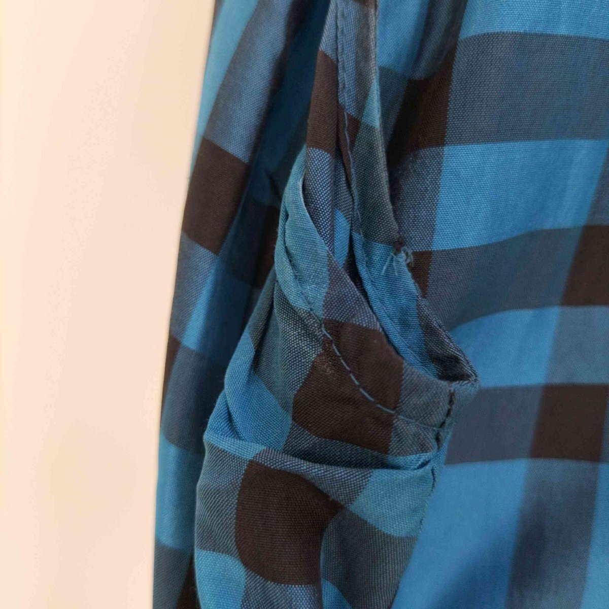 08 sircus(ゼロエイトサーカス) chambray check trapeze dress レディ 中古 古着 0610_画像4