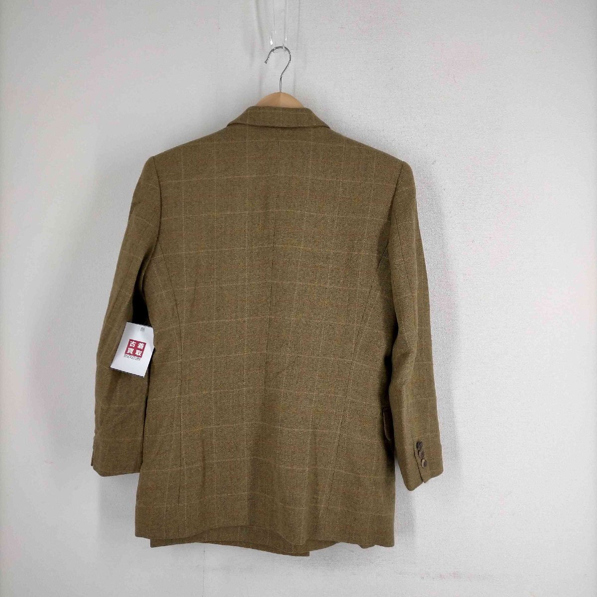 AQUASCUTUM(アクアスキュータム) チェック柄ウール2Bテーラードジャケット スカート レディース 中古 古着 0902_画像2