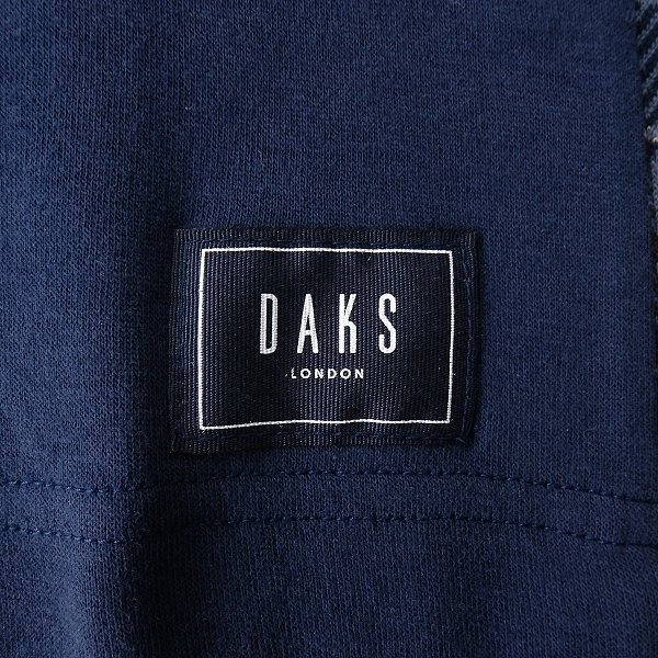 新品 ダックス チェック 切替 ヘンリーネック カットソー M 紺 【I51838】 DAKS LONDON メンズ Tシャツ ロンT プルオーバー_画像6