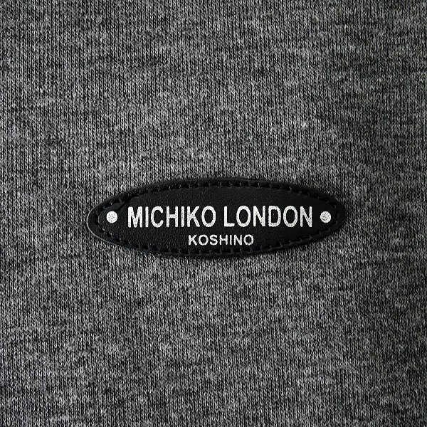  новый товар Michiko London весна осень тренировочный половина Zip футболка M. пепел [ML9W-R351_DGA] MICHIKO LONDON KOSHINO мужской Logo нашивка 