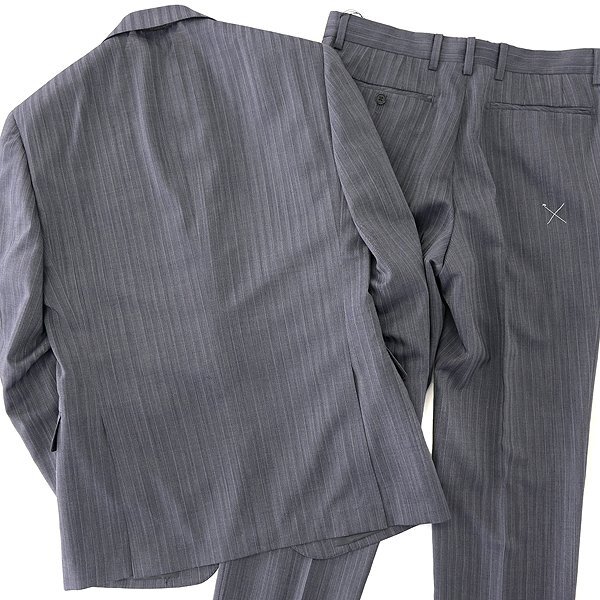  new goods suit Company spring summer EXTRA LIGHT wool 2 pants suit AB5( wide width M) ash [J59156] 170-4D setup stripe summer men's 