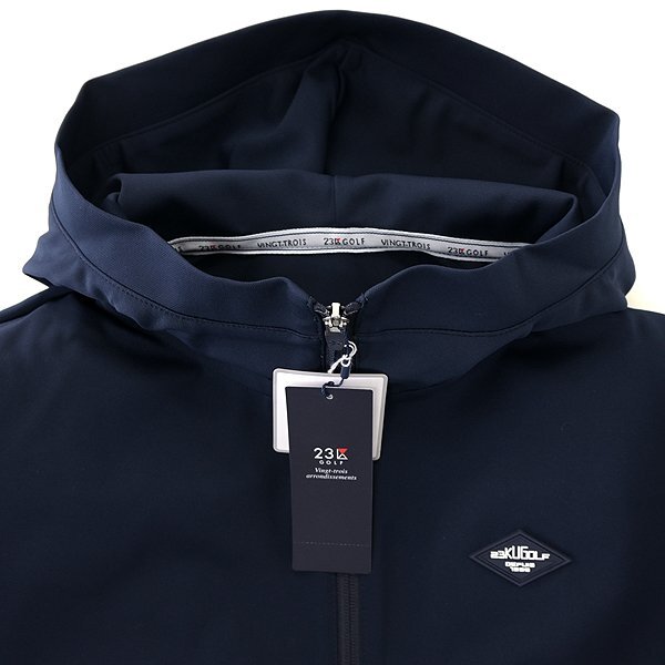  new goods 23 district Golf TEXBRID stretch light blouson Parker LL navy blue [J49878] men's 23 district GOLFas leisure hood jacket 