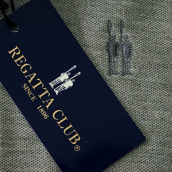 新品 レガッタクラブ 春夏 鹿の子 ジャージー 長袖 ポロシャツ M 灰 【RCL-001_GA】 REGATTA CLUB シャツ メンズ ロゴ刺繍 ゴルフ_画像8