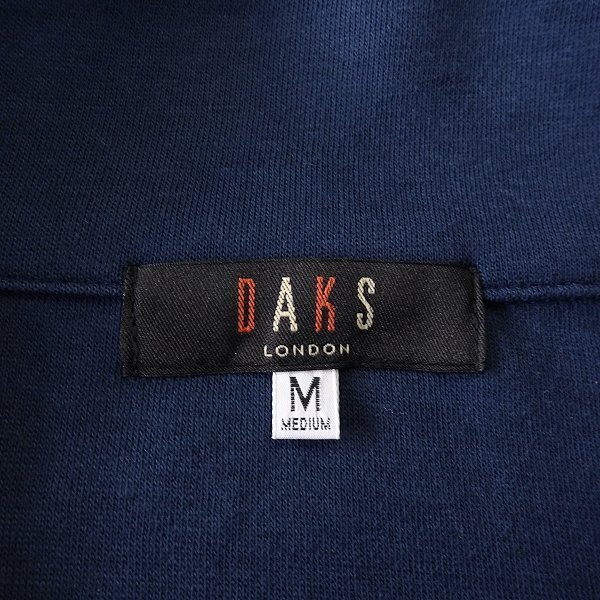 新品 ダックス スムース ジャージー スタンドカラー ハーフボタン カットソー L 紺灰【I58374】 DAKS LONDON 日本製 メンズ スウェット_画像10