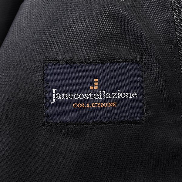 新品 ジャンコステラッツォーネ 総裏 ウール混 ストライプ スーツ A6(L) 濃灰 【9462701_H】 メンズ Janecostellazione セットアップの画像10