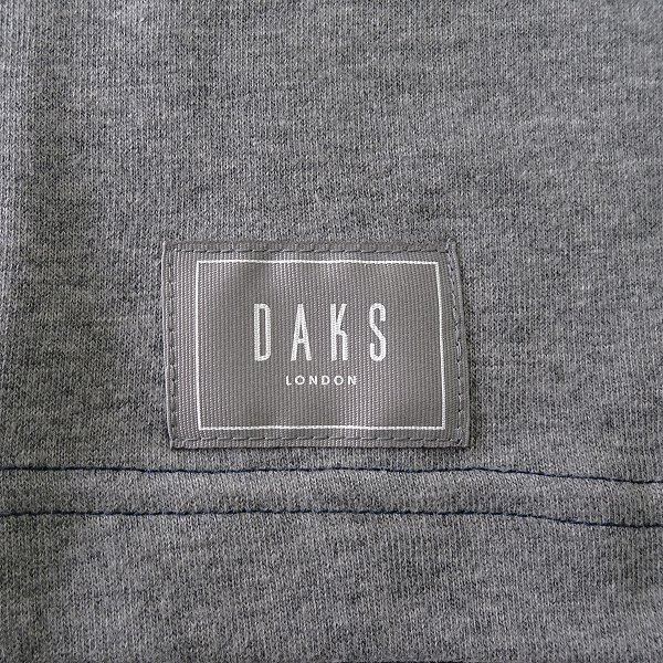 新品 ダックス スムース ジャージー スタンドカラー ハーフボタン カットソー L 紺灰【I58374】 DAKS LONDON 日本製 メンズ スウェット_画像6