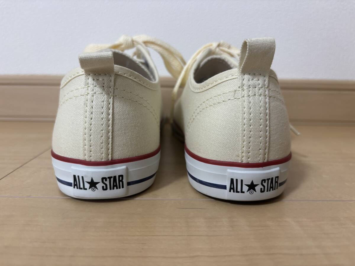 【新品未使用】CONVERSE ALL STAR コンバース オールスター ホワイト ベージュ 22.0cm キッズ チャック付 スニーカー_画像3