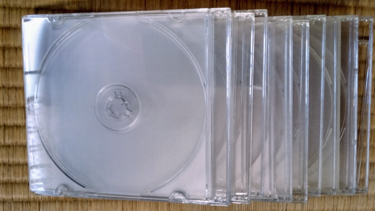 ★ 即決 中古 美品 ★　10枚セット　CD/DVDプラケース　透明　スリムタイプ（同様商品を2点出品②） _画像2