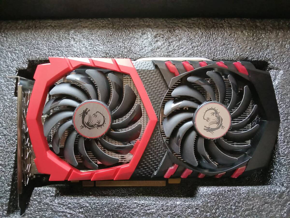 【動作品】MSI NVIDIA Geforce GTX 1050Ti Gaming X TwinFrozr デュアルファン　4GBモデル _画像3