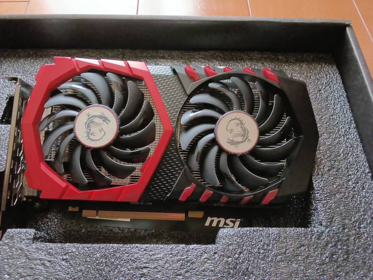 【動作品】MSI NVIDIA Geforce GTX 1050Ti Gaming X TwinFrozr デュアルファン　4GBモデル _画像7