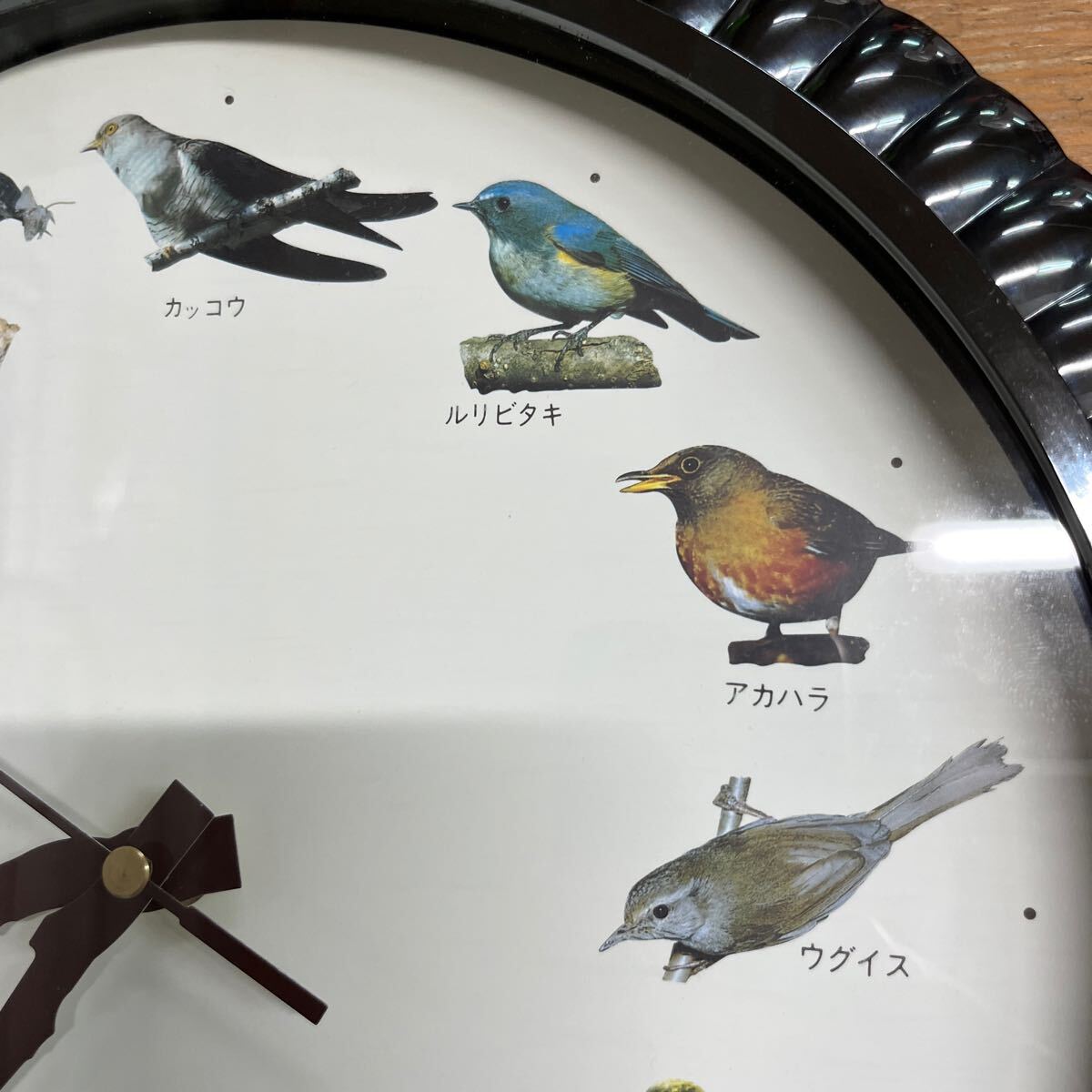 掛け時計 野鳥 ジャンク品 部品取りにの画像3