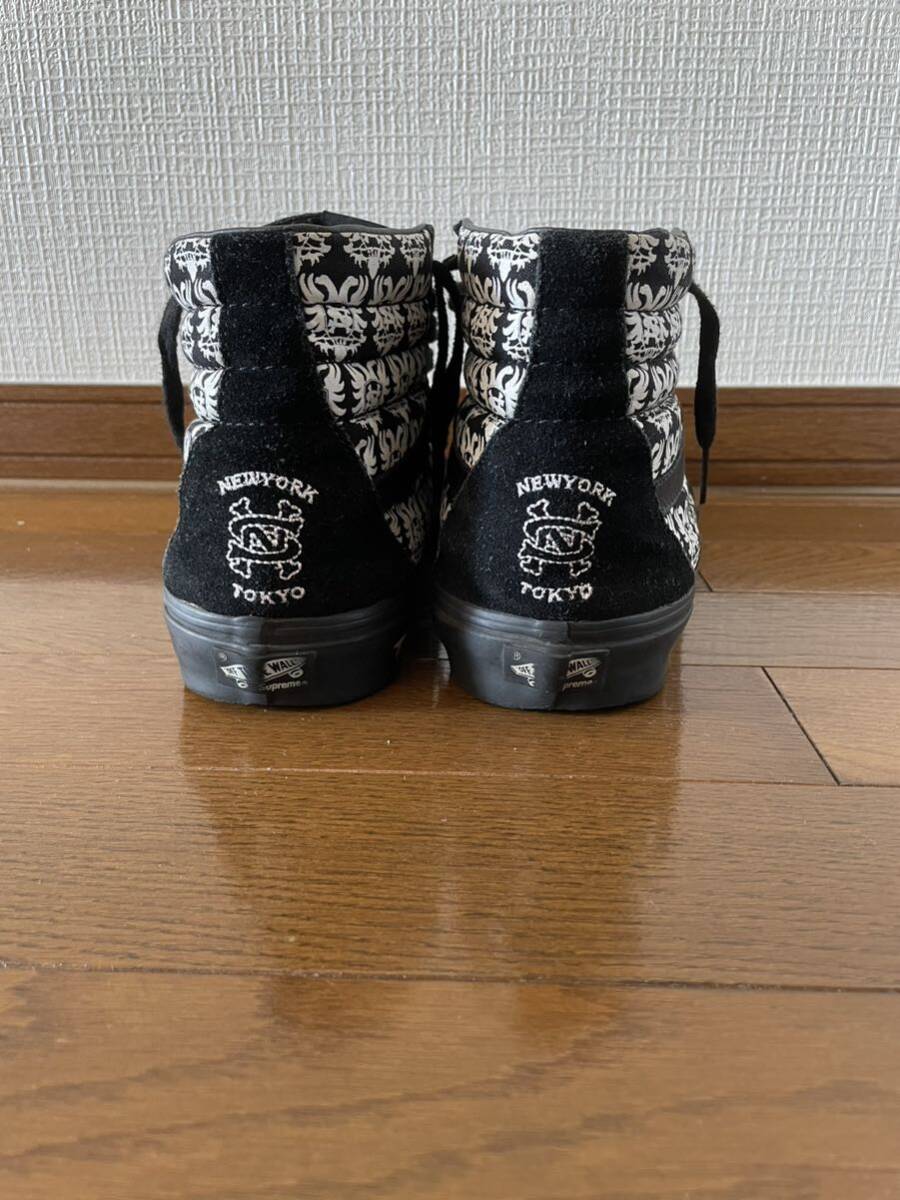 希少 美品 vans sk8-hi Supreme neighborhood トリプルネーム 27cm シュプリーム ネイバーフッド us9 wtapsの画像2