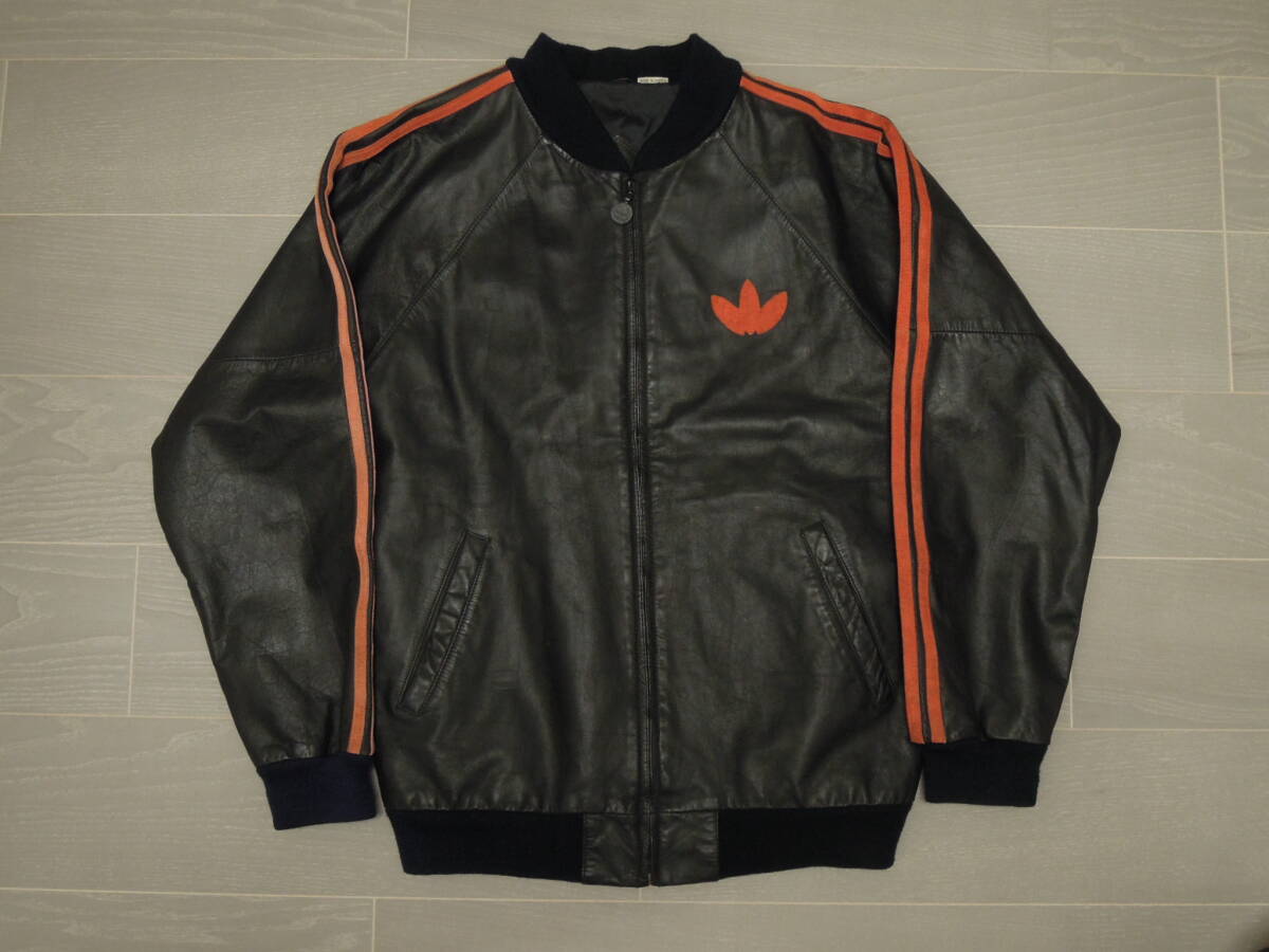 Yahoo!オークション - 80's adidas レザー ジャケット ジャージ Yahoo!オークション - 80's adidas レザー ジャケット ジャージ
