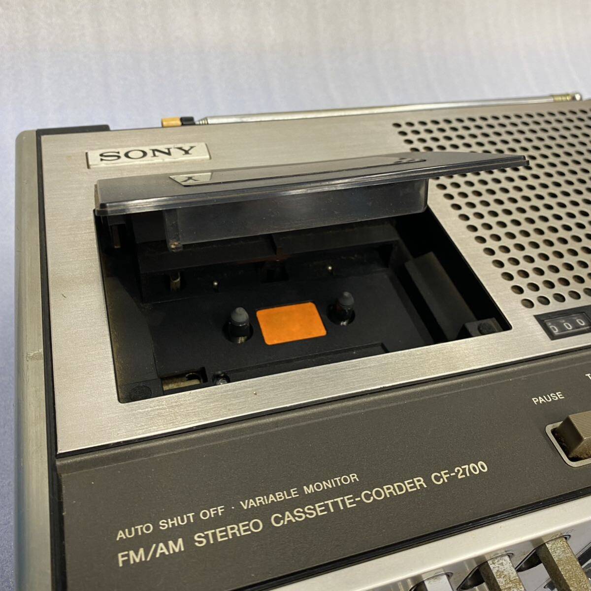 ★SONY ソニー CF-2700 カセット デンスケ STEREO CASSETTE CORDER ポータブルレコーダー カセットレコーダー ラジカセの画像7