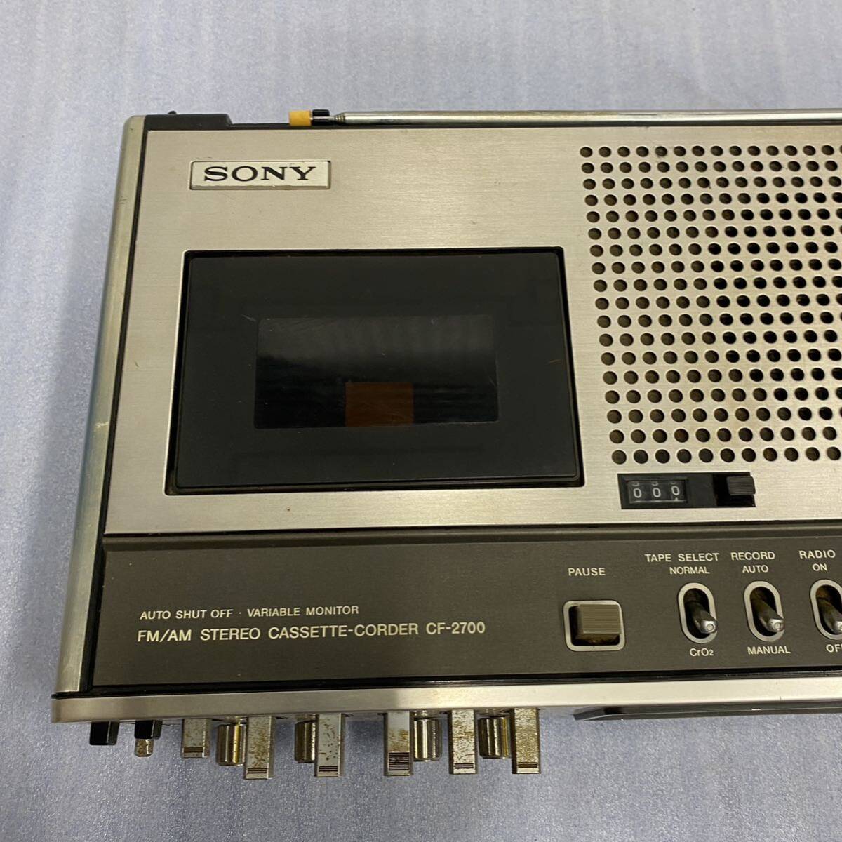 ★SONY ソニー CF-2700 カセット デンスケ STEREO CASSETTE CORDER ポータブルレコーダー カセットレコーダー ラジカセの画像5