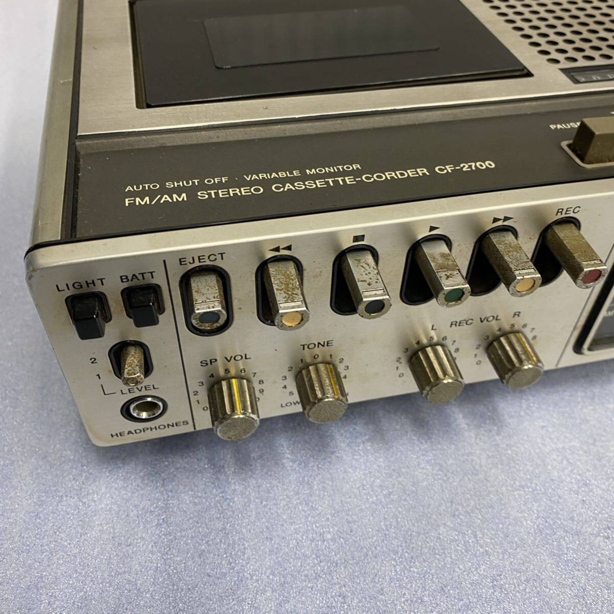 ★SONY ソニー CF-2700 カセット デンスケ STEREO CASSETTE CORDER ポータブルレコーダー カセットレコーダー ラジカセの画像2