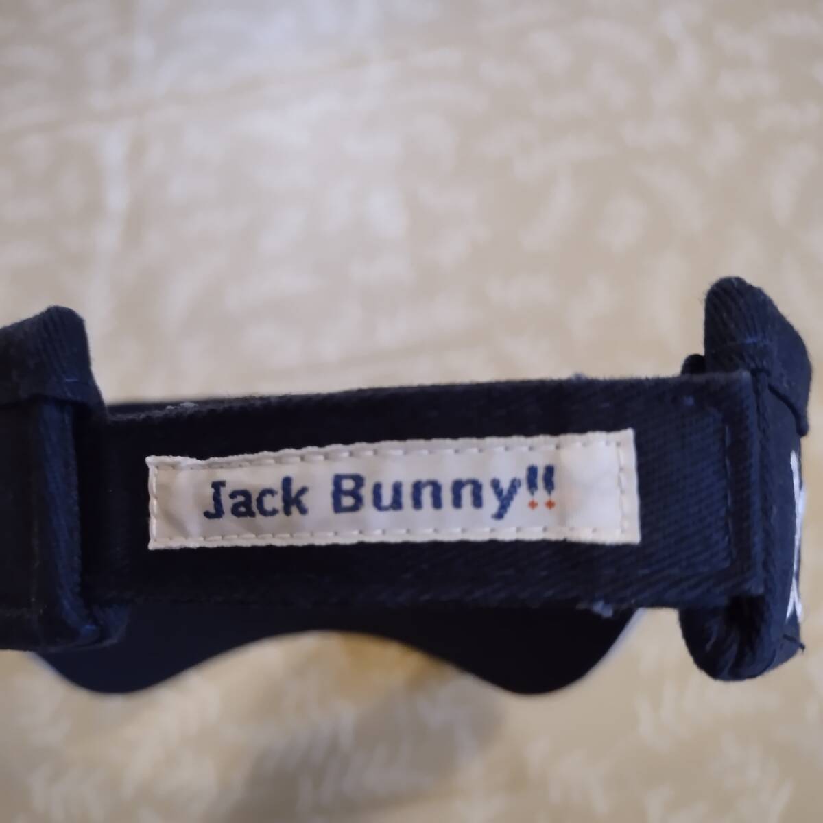 美品！ ジャックバニー Jack Bunny!! by PEARLY GATES サンバイザー サイズＦＲ ネイビー コットン100％ マジックテープの画像5