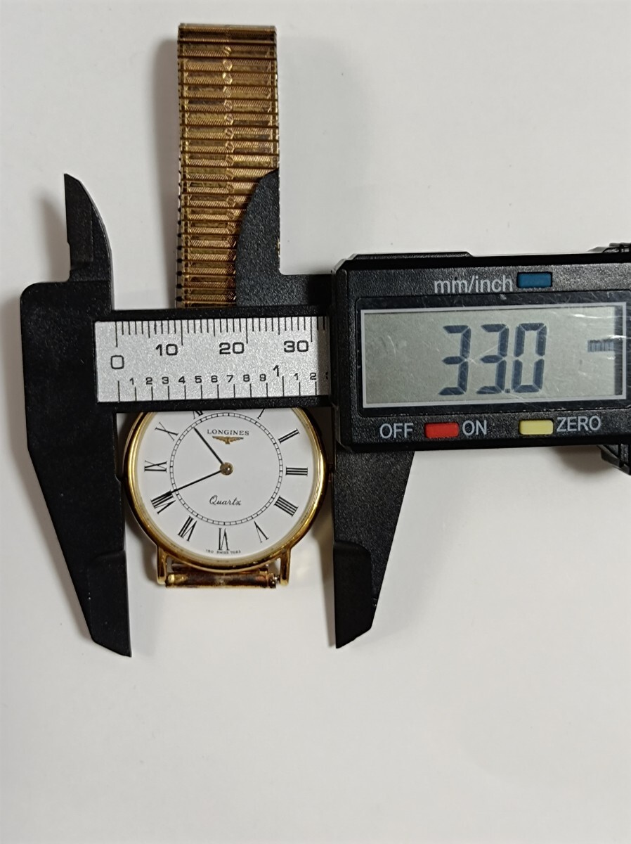 稼働品 ロンジン メンズ腕時計 白色ローマ数字文字盤 新品電池 LONGINES_画像8