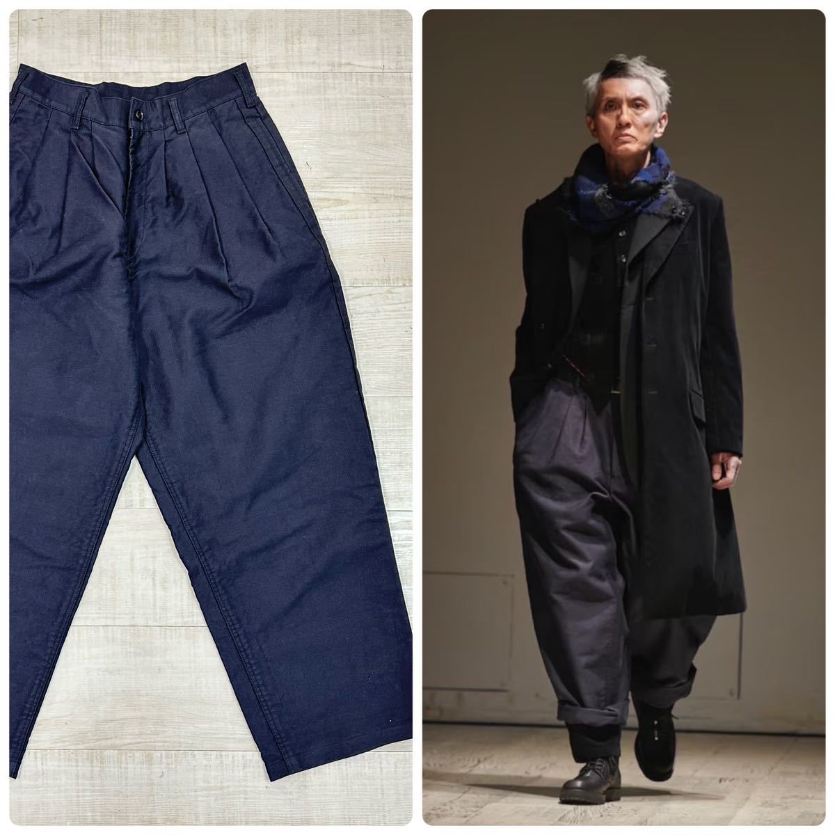 22aw 2022 Yohji Yamamoto POUR HOMME ヨウジヤマモト プールオム DECK JACKET CORD SIDE STRIPE PANTS スーパー ワイド パンツ サイズ 2