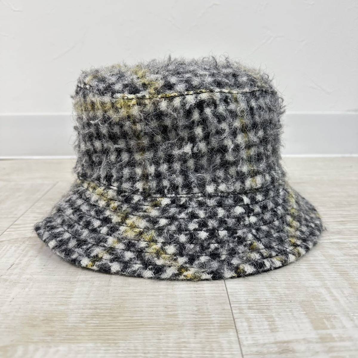 OUR LEGACY アワーレガシー BUCKET HAT モヘア 千鳥格子 チェック バケット ハット 帽子 A4238BPH Prenzlauer Houndstooth サイズ M/L_画像3