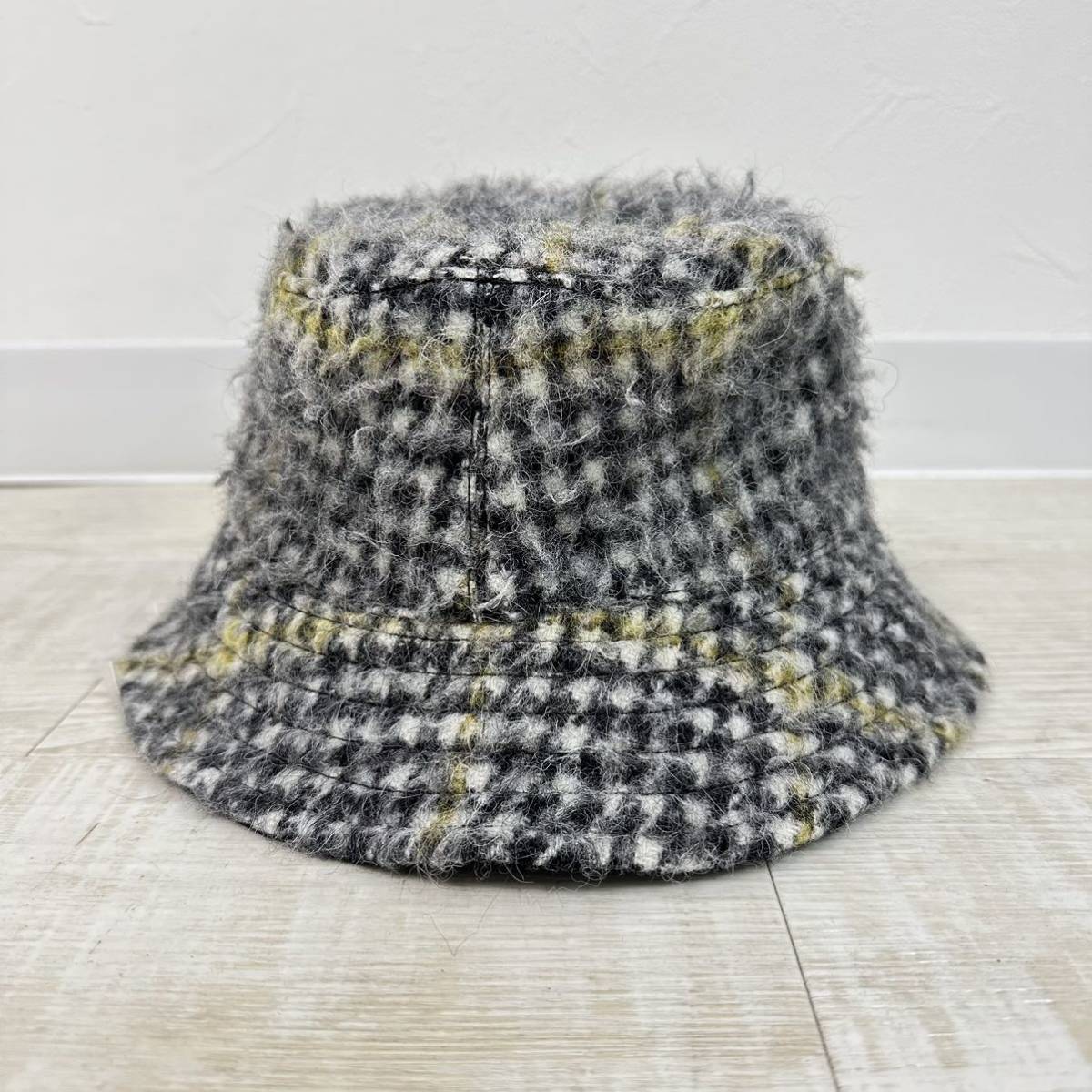 OUR LEGACY アワーレガシー BUCKET HAT モヘア 千鳥格子 チェック バケット ハット 帽子 A4238BPH Prenzlauer Houndstooth サイズ M/L_画像4