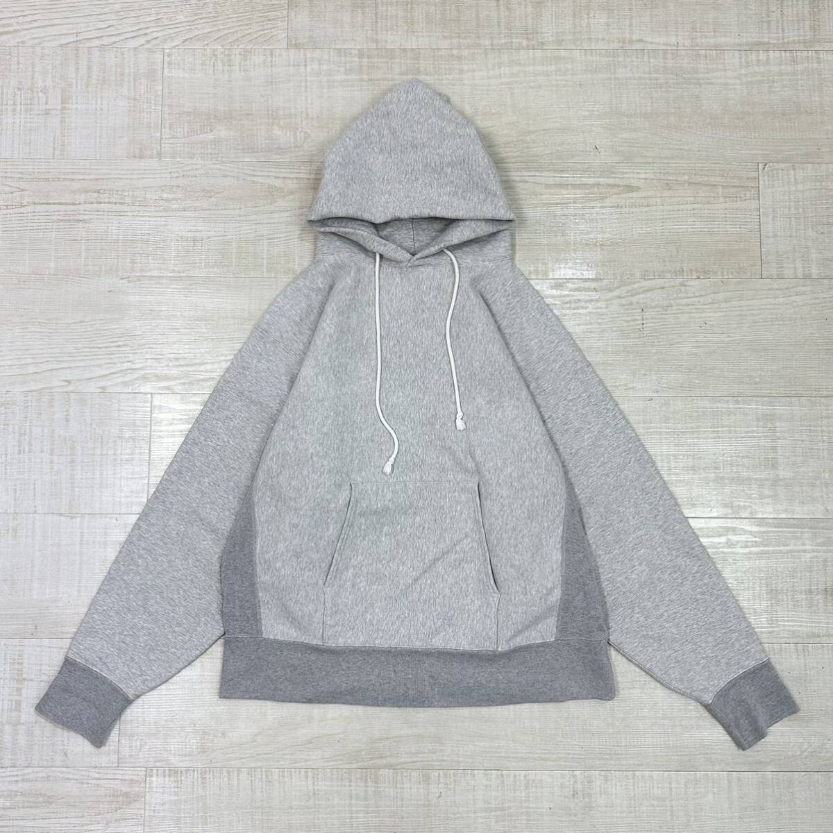 KAPTAIN SUNSHINE キャプテンサンシャイン Stretch Sweat Hoody KS21FCS03 ストレッチ スウェット フーディー パーカー グレー 系 size 38_画像2